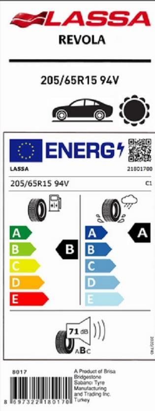 205/65R15 94V REVOLA LASSA