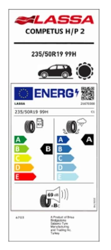 235/50R19 99H COMPETUS H/P 2 LASSA