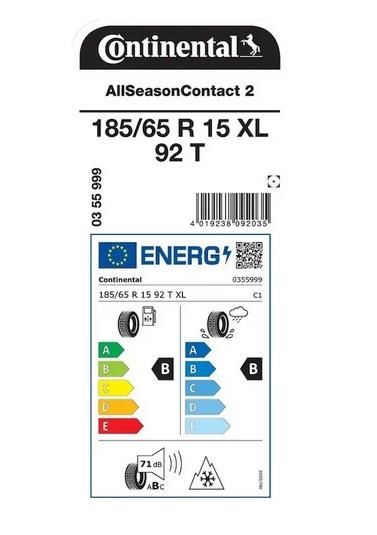 185/65R15 92T XL ASC2 CONTİNENTAL