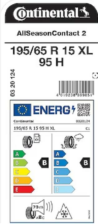 195/65R15 95H XL ASC2 CONTİNENTAL