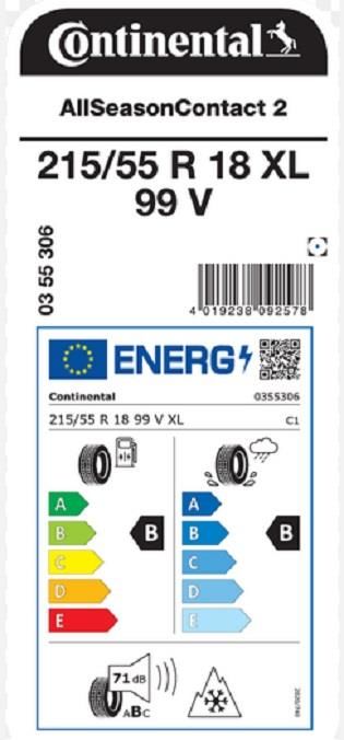 215/55R18 99V XL ASC2 CONTİNENTAL