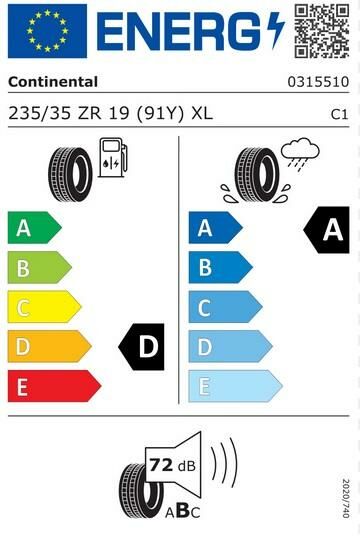 235/35R19 91Y XL FR SC7 CONTINENTAL