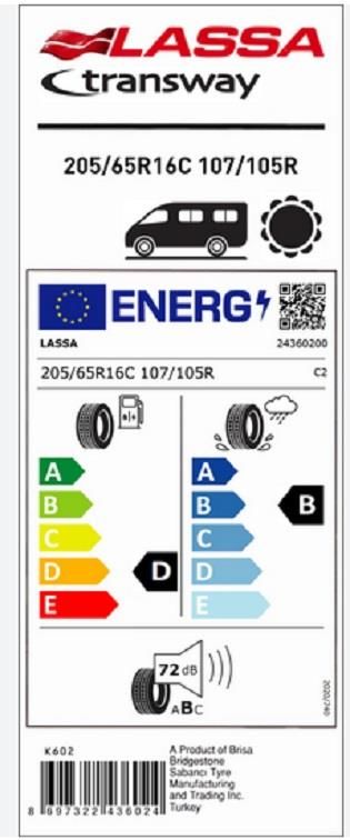 205/65R16 C 107/105R TRANSWAY LASSA