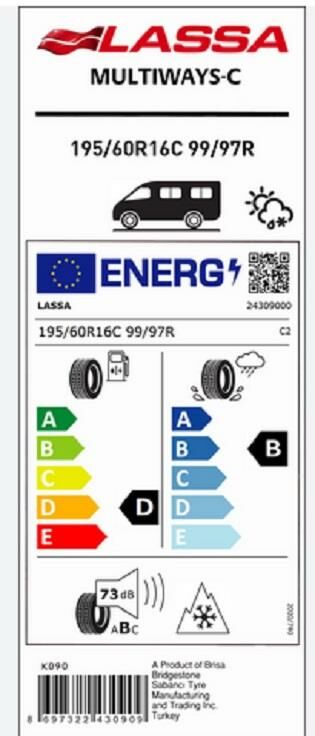 195/60R16 C 99/97R 6PR MULTIWAYS-C LASSA