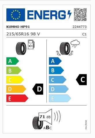 215/65R16 98V HP91 KUMHO