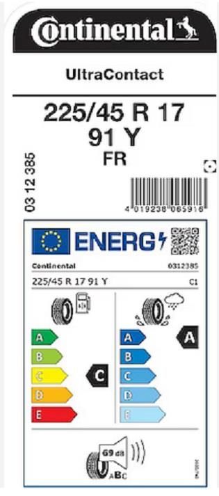 225/45R17 91Y FR UC CONTİNENTAL
