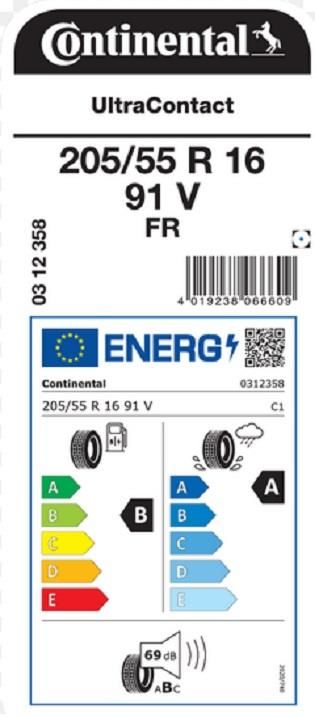 205/55R16 91V FR UC CONTİNENTAL
