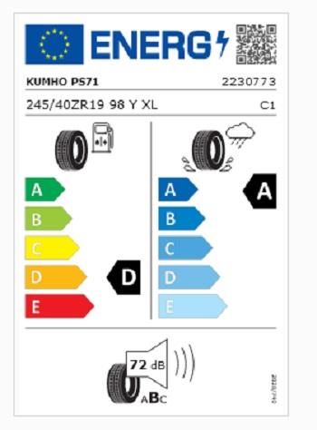 245/40R19 98Y XL PS91 KUMHO