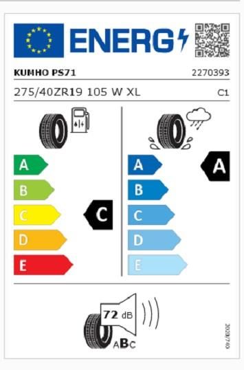 275/40R19 105W XL PS71 KUMHO