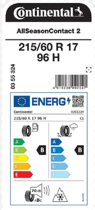 215/60R17 96H ASC 2 CONTİNENTAL