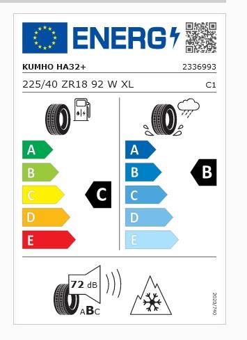 225/40R18 92W XL 4 MEVSİM HA32+ KUMHO