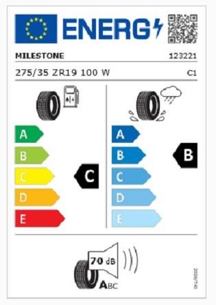 275/35R19 TL 100W REINF. CARMILE SPORT MILESTONE