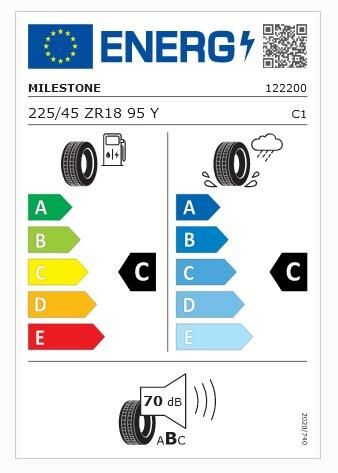 225/45R18 TL 95W REINF. CARMILE SPORT MILESTONE