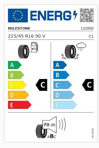 215/45R16 TL 90V REINF. CARMILE SPORT MILESTONE