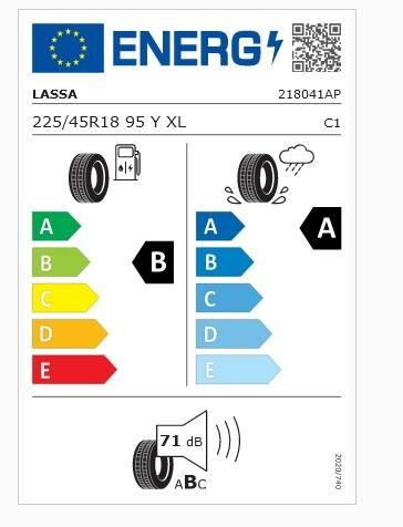 225/45R18 95Y XL REVOLA LASSA