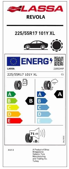 225/55R17 101Y XL REVOLA LASSA