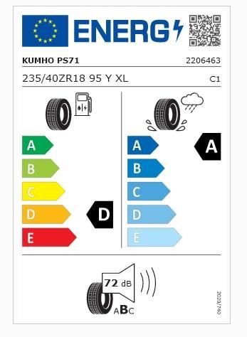 235/40R18 95Y XL PS71 KUMHO