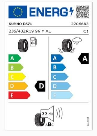 235/40R19 96Y XL PS71 KUMHO
