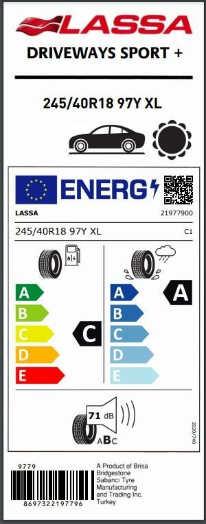 245/40R18 97Y XL DRIVEWAYS SPORT + LASSA