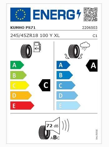 245/45R18 100Y XL PS71 KUMHO
