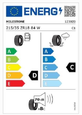 215/35R18 TL 84W REINF. CARMILE SPORT MILESTONE