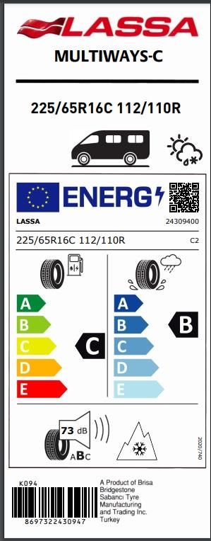 225/65R16 C 112/110R MULTIWAYS-C LASSA