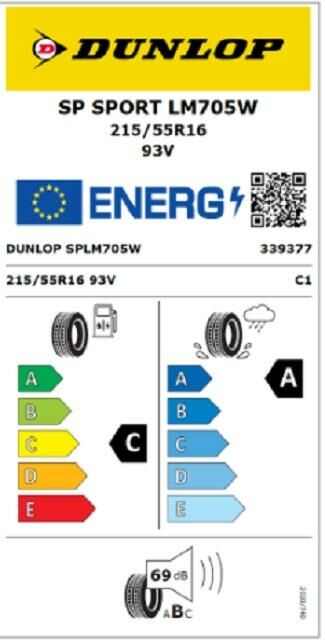 215/55R16 TL 93V SP SPORT LM705 DUNLOP