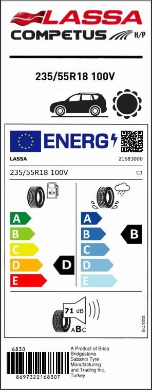 235/55R18 100V COMPETUS H/P LASSA