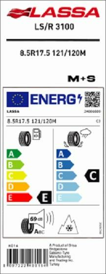 8.5R17.5 121/120M LS/R 3100 M+S (DÜZ) LASSA