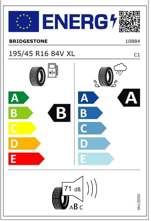 195/45R16 84V XL TURANZA 6 BRIDGESTONE
