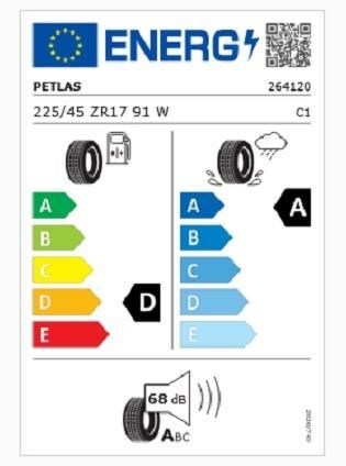 225/45R17 TL 91W PRESTIGE SPORT PETLAS