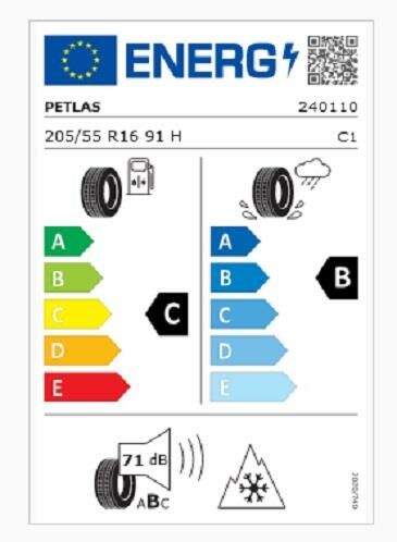 205/55R16 TL 91H SNOWMASTER 2 PETLAS