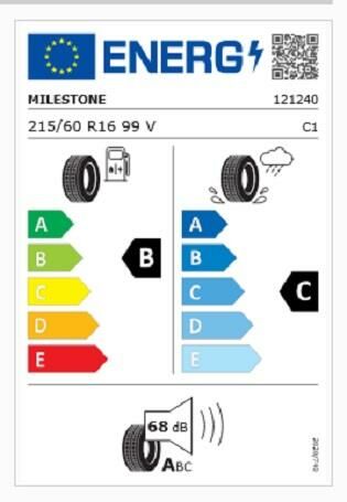 215/60R16 TL 99V REINF. CARMILE MILESTONE