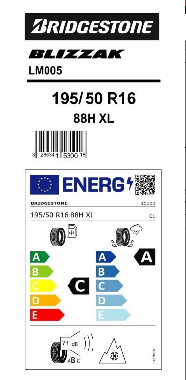 195/50R16 88H XL LM005 BRIDGESTONE