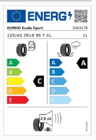 225/45R18 95Y XL PS72 EV KUMHO