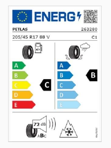 205/45R17 TL 88V REINF. SNOWMASTER 2 SPORT PETLAS