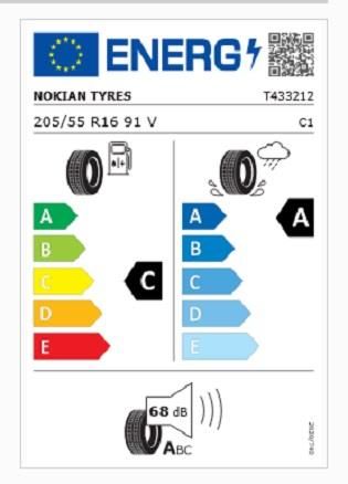 205/55R16 91V WETPROOF 1 NOKİAN
