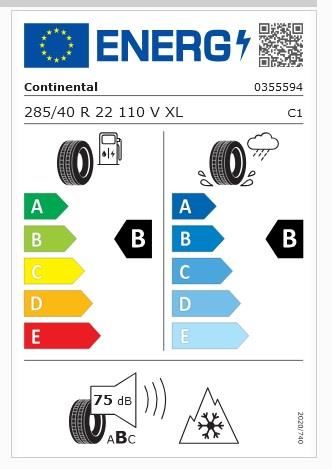 285/40R22 110V XL FR TS850P AO CONTİNENTAL