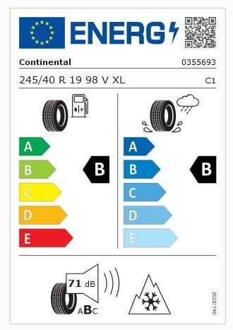 245/40R19 98V XL FR TS870P CONTINENTAL