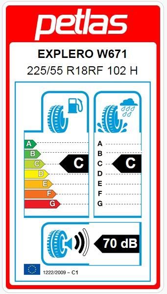 225/55R18 TL 102H REINF. EXPLERO WINTER W671 PETLAS