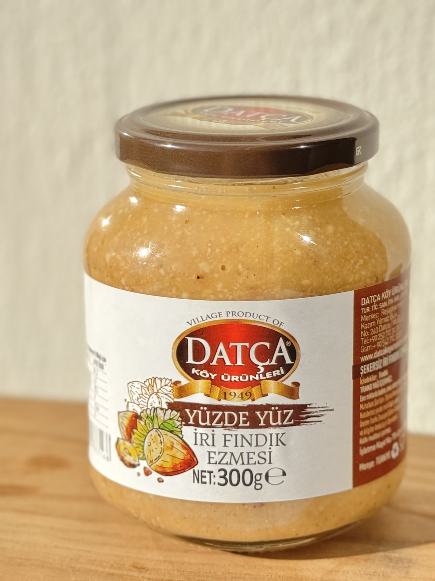 %100 Şekersiz İri Fındık Ezmesi 300 Gr