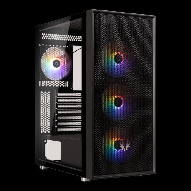 BFC-ARSBR6KKGSK-4F ARES CASE BLACK 4FANS f-rgb + 600W PSU