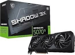MSI VGA GEFORCE RTX 5070 TI 16G SHADOW 3X OC RTX5070TI 16GB GDRR7 256 B DX12 PCIE 5.0 X16 (3XDP 1XHDMI)