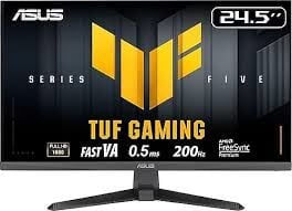 ASUS TUF GAMING VG257Q5A 24.5 Fast VA 1920x1080 0.5ms 200Hz 200Hz DP HDMI Hoparlör VESA 3YIL ELMB SYNC, Gaming AI, EYECARE MONİTÖR
