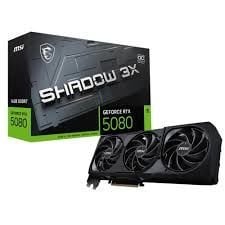 MSI VGA GEFORCE RTX 5080 16G SHADOW 3X RTX5080 16GB GDRR7 256 B DX12 PCIE 5.0 X16 (3XDP 1XHDMI)
