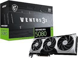 MSI VGA GEFORCE RTX 5080 16G VENTUS 3X PLUS RTX5080 16GB GDRR7 256 B DX12 PCIE 5.0 X16 (3XDP 1XHDMI)