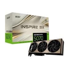 MSI VGA GEFORCE RTX 5070 12G INSPIRE 3X OC RTX5070 12GB GDRR7 192B DX12 PCIE 5.0 X16 (3XDP 1XHDMI)