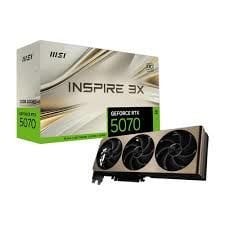 MSI VGA GEFORCE RTX 5070 12G INSPIRE 3X OC RTX5070 12GB GDRR7 192B DX12 PCIE 5.0 X16 (3XDP 1XHDMI)