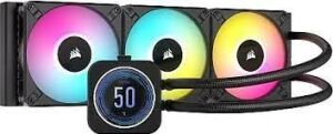 CORSAİR İCUE H150İ ELİTE LCD XT 360MM 3 X AF120 RGB FAN LCD EKRAN İCUE COMMANDER CORE KONTROLCÜ DAHİL SIVI İŞLEMCİ SOĞUTUCUSU SİYAH (CW-9060075-WW)