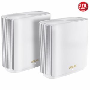 ASUS ZENWİFİ XT8 WIFI6-GAMİNG-Aİ MESH-AİPROTECTİONPRO-BULUT-KABLOSUZ AĞ DAĞITIM MESH SİSTEMİ(BEYAZ İKİLİ PAKET)